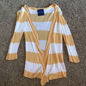 Yellow and white sweater